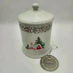 Vintage Martha Stewart Everyday Winter Jubilee Discontinued 10" Cookie Jar‎
